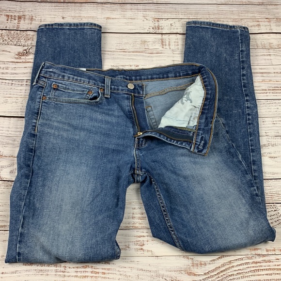 Levi Strauss “513” slim straight leg blue jeans size 34 - Picture 4 of 13